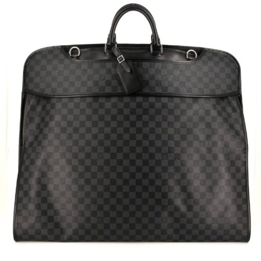 Porte-habits Louis Vuitton 2 cintres en toile damier graphite