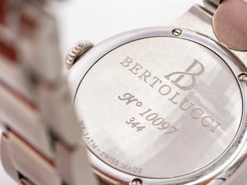 Montre Bertolucci authentique d'occasion Serena Garbo Dual Time automatique