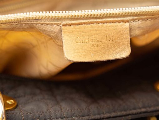 Sac Dior Lady Dior GM toile cannage marron