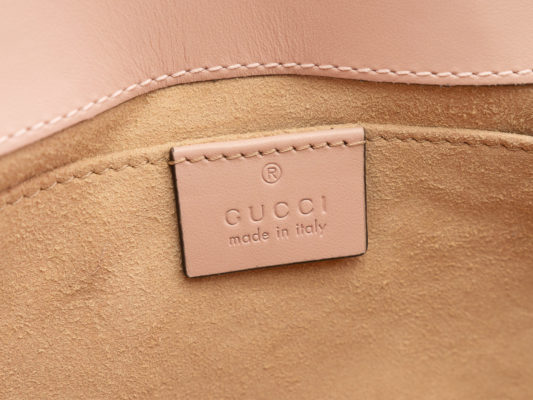 Sac Gucci GG Marmont Mini cuir rose pastel