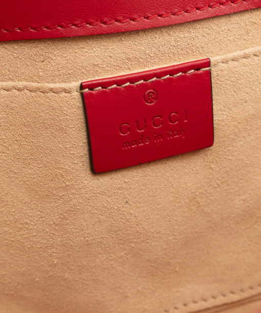 Sac Gucci GG Marmont Mini cuir rouge