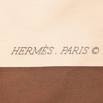 Foulard Hermès Paris Vintage marron