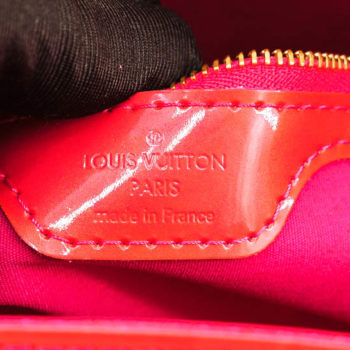 Sac à main d'occasion Louis Vuitton Wilshire en Cuir vernis monogram Rouge vif