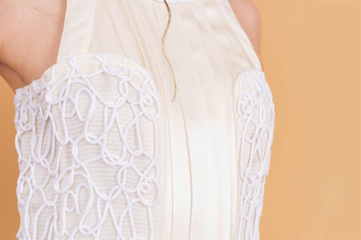 Robe de mariée Chanel Made in France en 100% Soie blanche